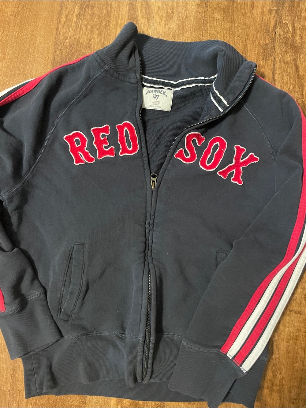 47 women’s Navy and Red 'RED SOX' Full-Zip Hoodie